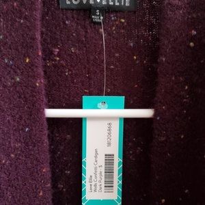 Maroon cardigan speckled sweater